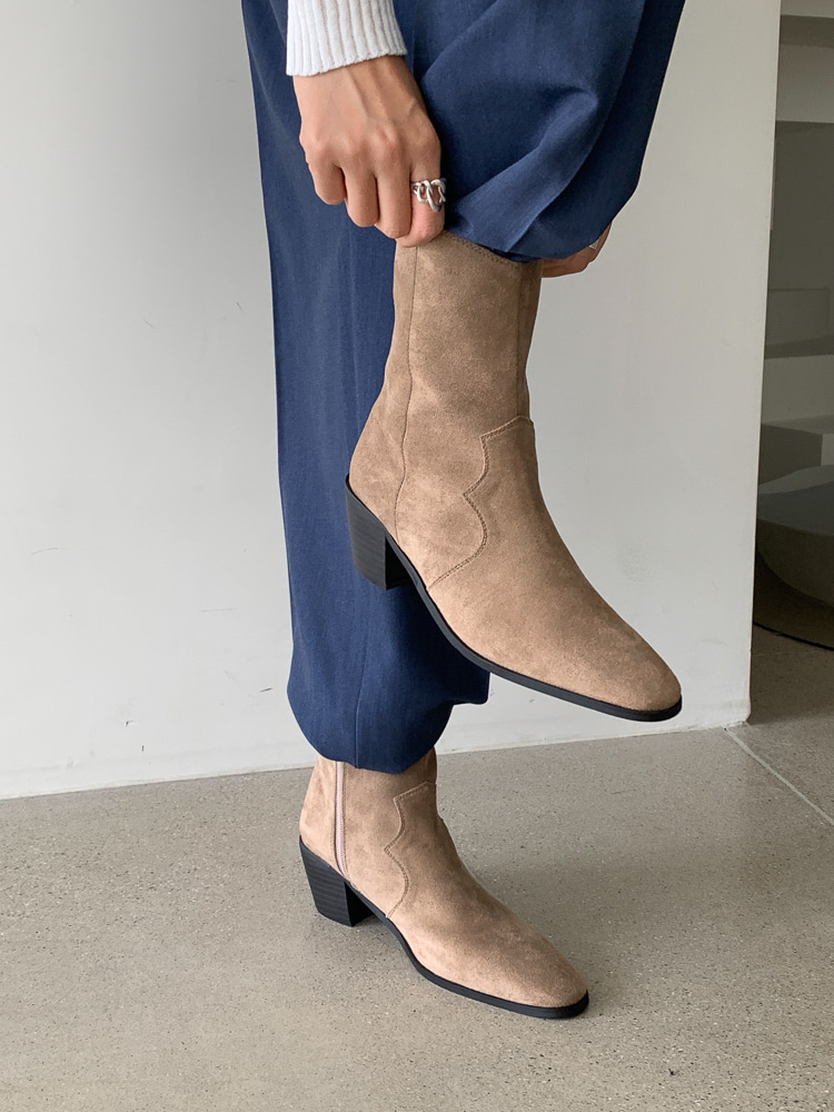 Suede ankle boots (3 col)