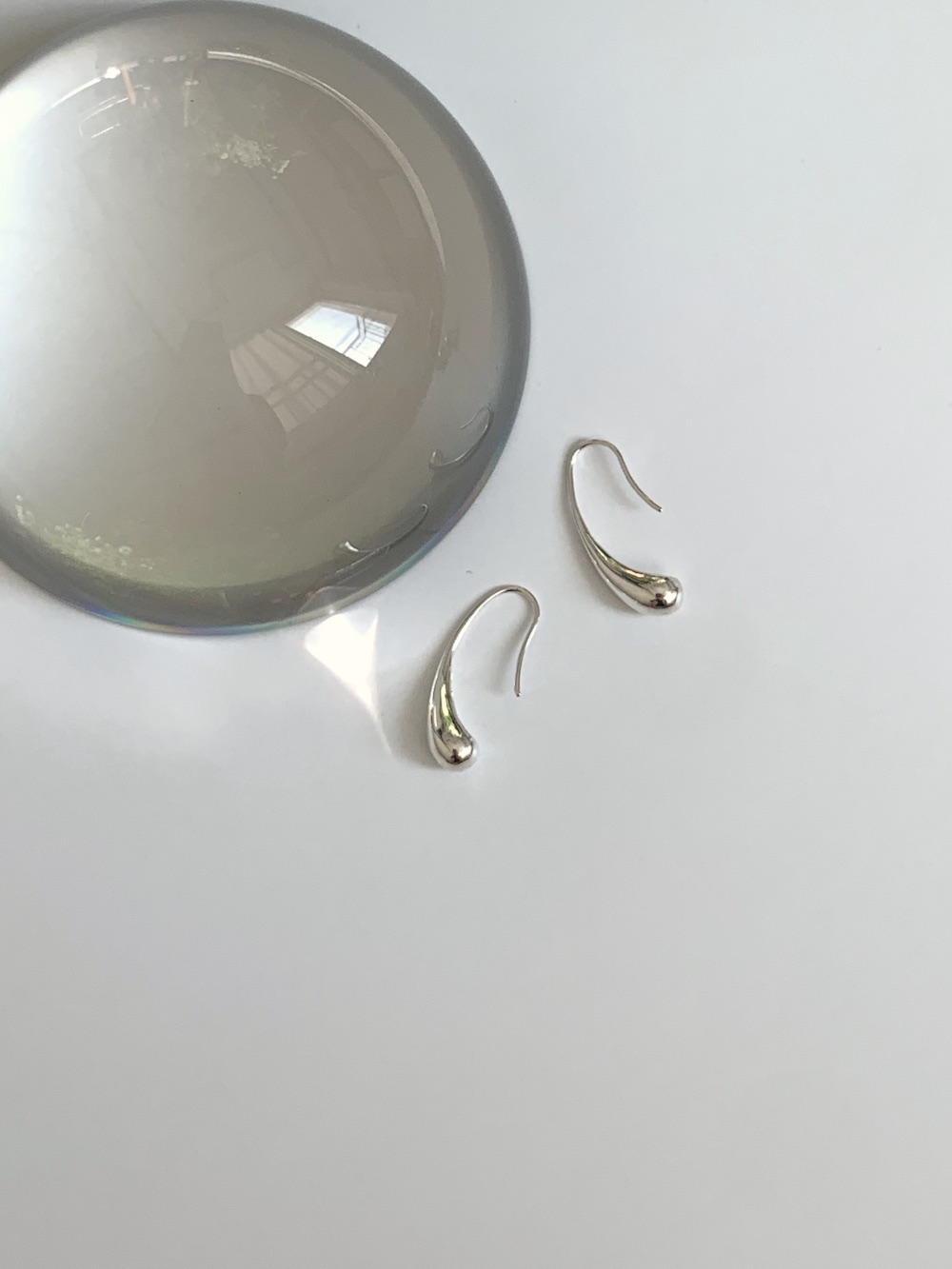 [925 silver] water drop earring