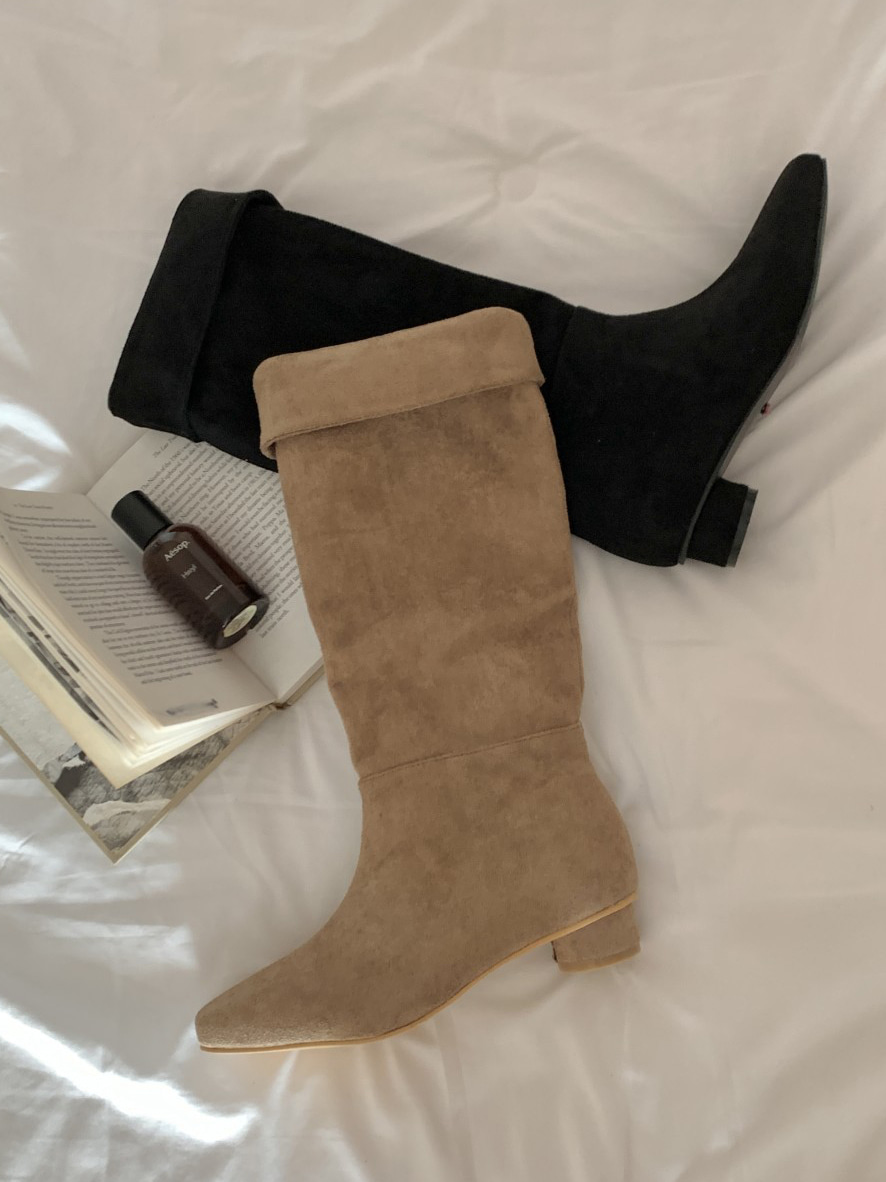 Suede long boots (2 col)