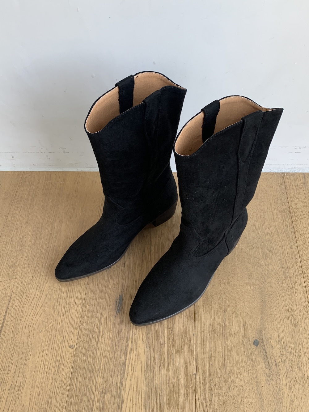 Suede western boots (3 col)