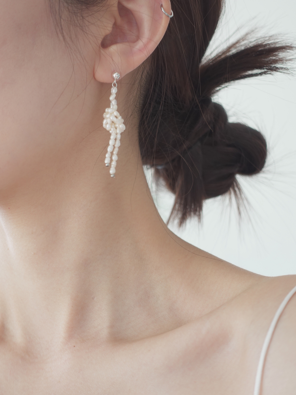 [NUVOIR] Knot pearl earring