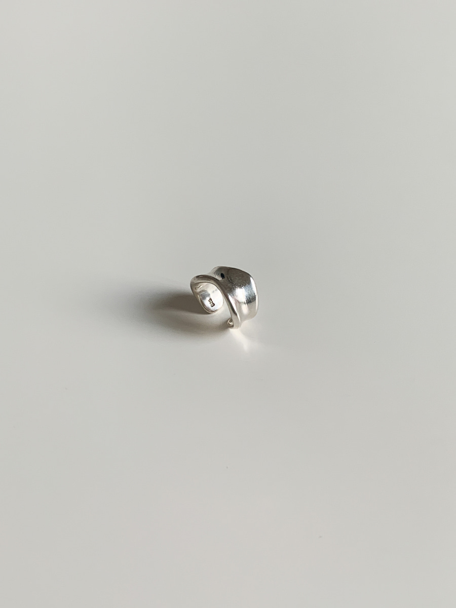 [925 silver] wave earcuff