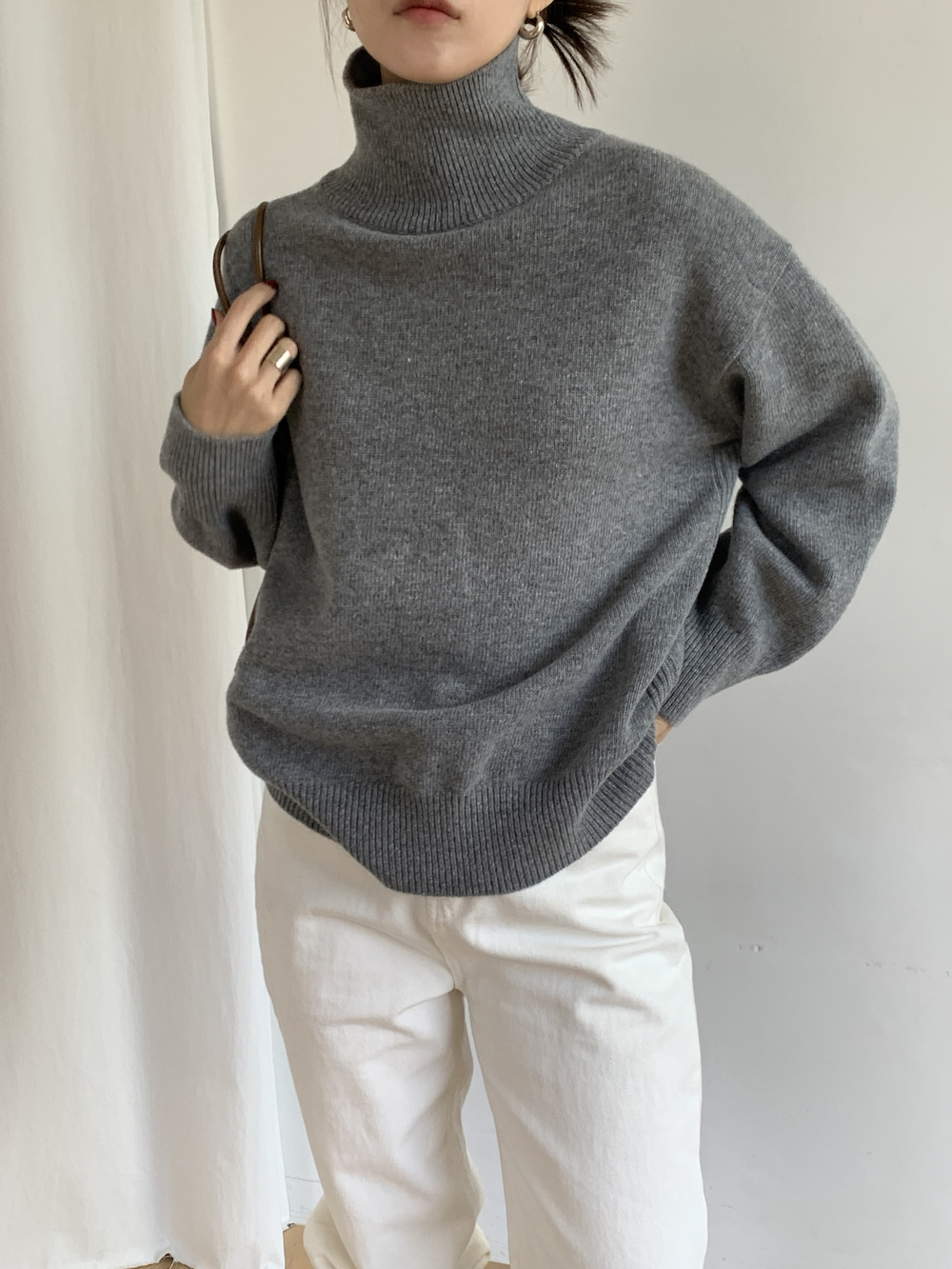 Lambswool turtle knit (2 col)