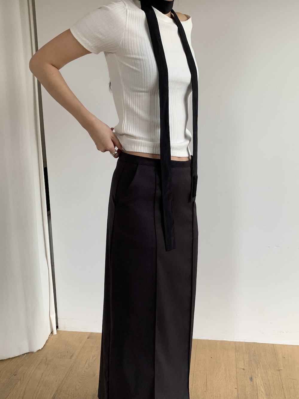 Line maxi skirt (2 col)